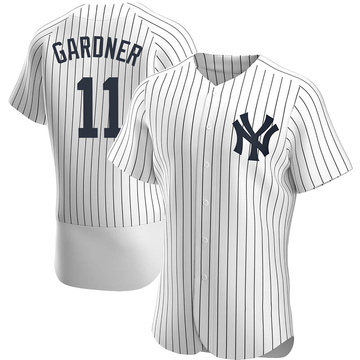 Brett Gardner Men's Authentic New York Yankees White Home Jersey