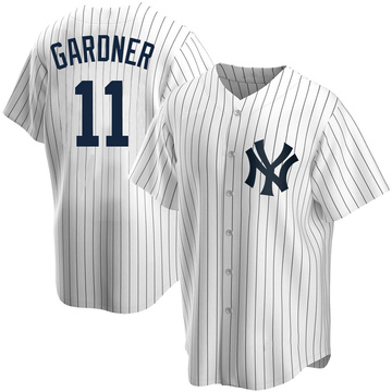 Brett Gardner Men's Replica New York Yankees White Home Jersey