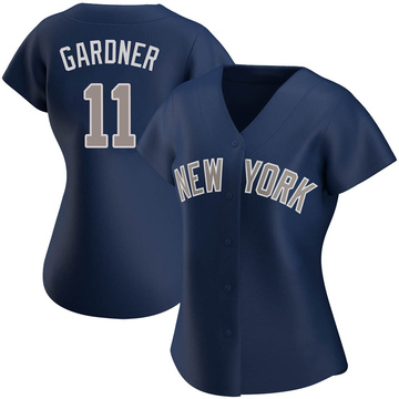 Brett Gardner Women's Authentic New York Yankees Navy Alternate Jersey