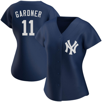 Brett Gardner Women's Replica New York Yankees Navy Alternate Team Jersey
