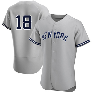 Don Larsen Men's Authentic New York Yankees Gray Road Jersey
