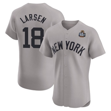 Don Larsen Men's Elite New York Yankees Gray Road 2024 World Series Jersey