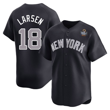 Don Larsen Men's Limited New York Yankees Navy Alternate 2024 World Series Jersey