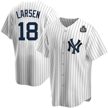 Don Larsen Men's Replica New York Yankees White Home 2024 World Series Jersey