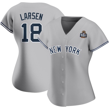 Don Larsen Women's Authentic New York Yankees Gray Road Name 2024 World Series Jersey