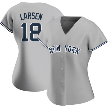 Don Larsen Women's Authentic New York Yankees Gray Road Name Jersey