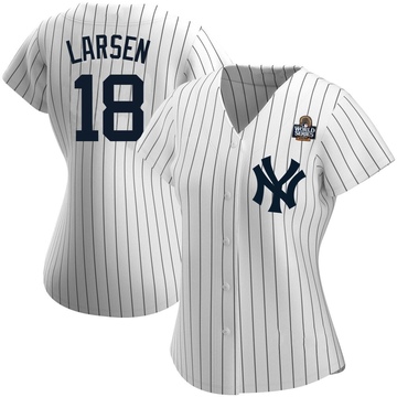 Don Larsen Women's Authentic New York Yankees White Home Name 2024 World Series Jersey