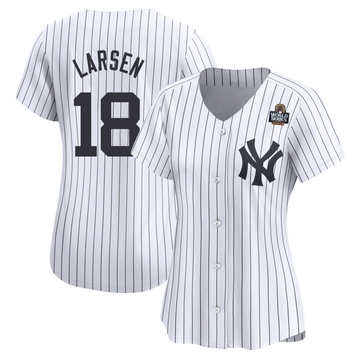 Don Larsen Women's Limited New York Yankees White Yankee Home 2024 World Series Jersey