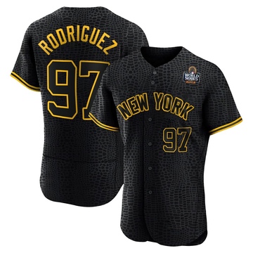 Jesus Rodriguez Men's Authentic New York Yankees Black Snake Skin City 2024 World Series Jersey