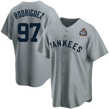 Jesus Rodriguez Men's Replica New York Yankees Gray Road Cooperstown Collection 2024 World Series Jersey