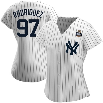 Jesus Rodriguez Women's Authentic New York Yankees White Home Name 2024 World Series Jersey