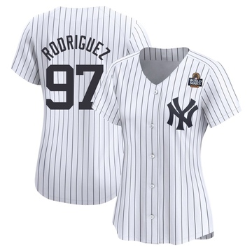Jesus Rodriguez Women's Limited New York Yankees White Yankee Home 2024 World Series Jersey
