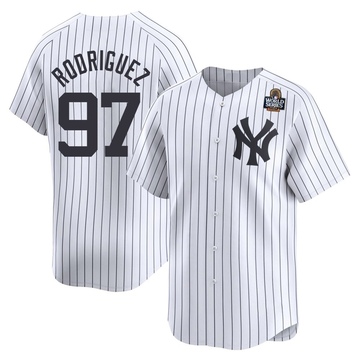 Jesus Rodriguez Youth Limited New York Yankees White Yankee Home 2024 World Series Jersey