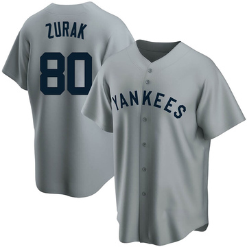 Kyle Zurak Men's Replica New York Yankees Gray Road Cooperstown Collection Jersey