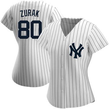 Kyle Zurak Women's Replica New York Yankees White Home Name Jersey