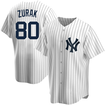 Kyle Zurak Youth Replica New York Yankees White Home Jersey