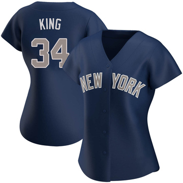 Michael King Women's Authentic New York Yankees Navy Alternate Jersey