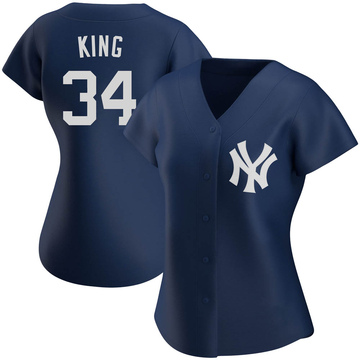 Michael King Women's Authentic New York Yankees Navy Alternate Team Jersey
