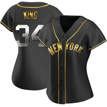 Michael King Women's Replica New York Yankees Black Golden Alternate Jersey