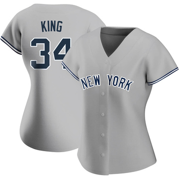 Michael King Women's Replica New York Yankees Gray Road Name Jersey