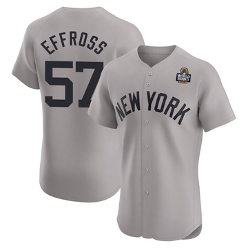 Scott Effross Men's Elite New York Yankees Gray Road 2024 World Series Jersey