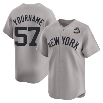 Scott Effross Men's Limited New York Yankees Gray Away 2024 World Series Jersey