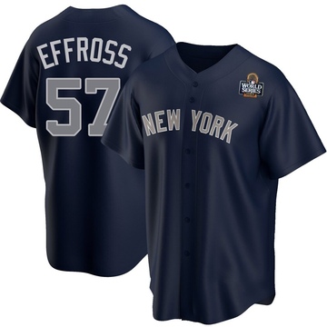 Scott Effross Men's Replica New York Yankees Navy Alternate 2024 World Series Jersey