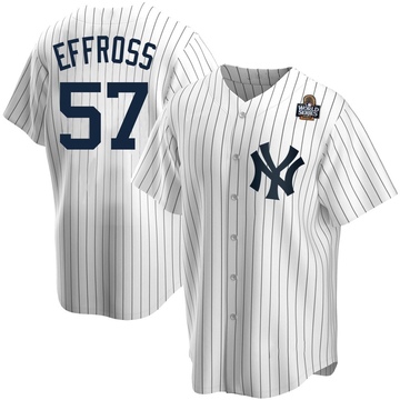 Scott Effross Men's Replica New York Yankees White Home 2024 World Series Jersey