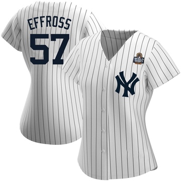 Scott Effross Women's Authentic New York Yankees White Home Name 2024 World Series Jersey