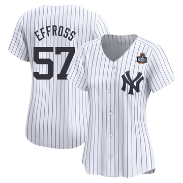 Scott Effross Women's Limited New York Yankees White Yankee Home 2024 World Series Jersey