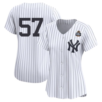 Scott Effross Women's Limited New York Yankees White Yankee Home 2nd 2024 World Series Jersey