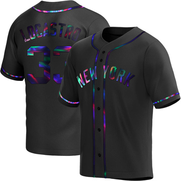 Tim Locastro Youth Replica New York Yankees Black Holographic Alternate Jersey