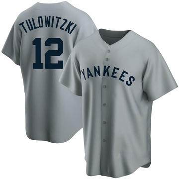 Troy Tulowitzki Men's Replica New York Yankees Gray Road Cooperstown Collection Jersey