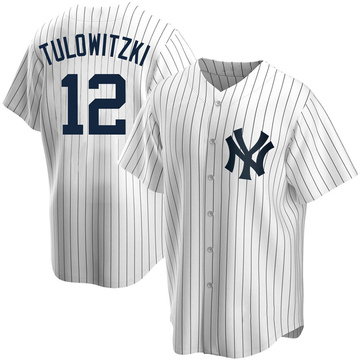 Troy Tulowitzki Men's Replica New York Yankees White Home Jersey