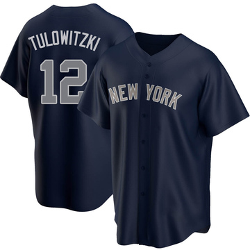 Troy Tulowitzki Youth Replica New York Yankees Navy Alternate Jersey