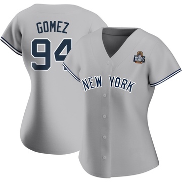 Yoendrys Gomez Women's Replica New York Yankees Gray Road Name 2024 World Series Jersey